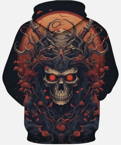 Gothic Raven Skull Hoodie