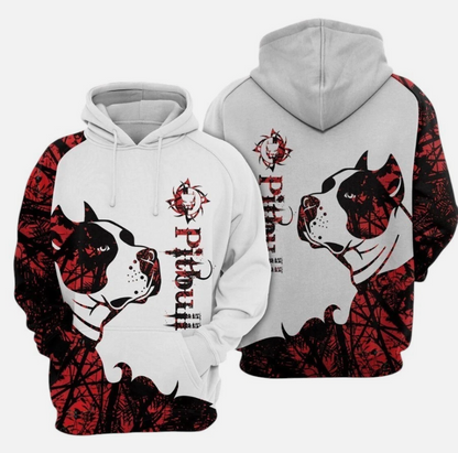 Unisex Love Pitbull Sweatshirt Hoodie, Pitbull Lover Hoodie, Pitbull Sweatshirt