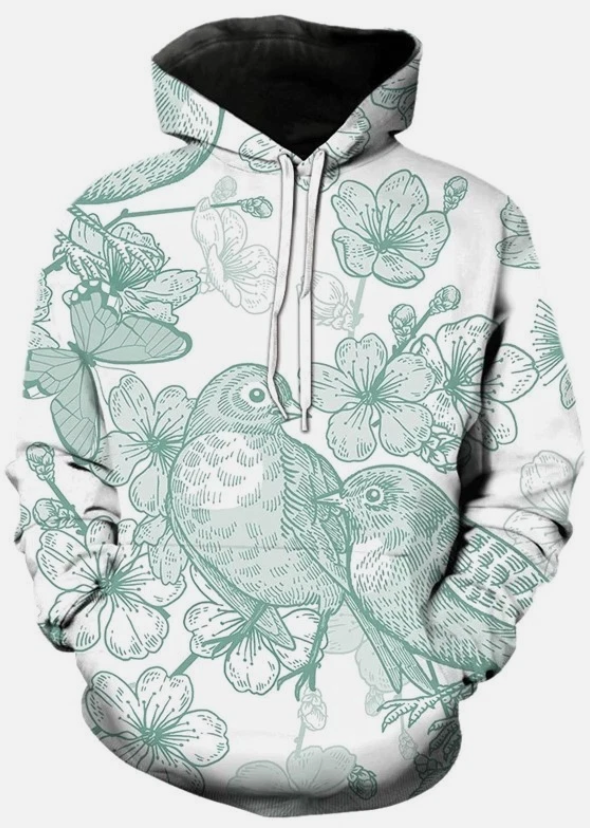Vintage bird style japan Hoodies 3D Print Men Women Hip Hop Streetwear Hooded