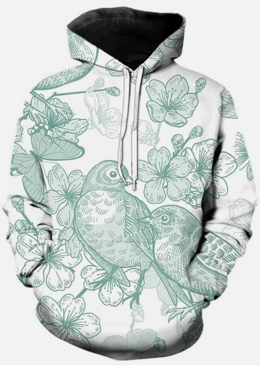 Vintage bird style japan Hoodies 3D Print Men Women Hip Hop Streetwear Hooded