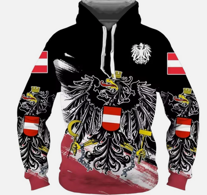 German Flag Eagle Hoodies 3D All Over Printed Hoodie Unisex Pullover