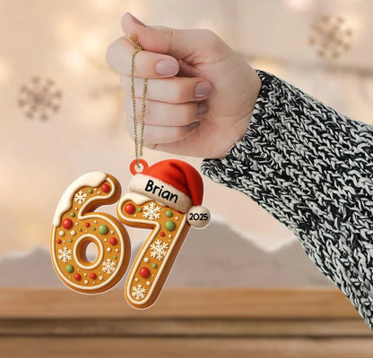 Custom Six Seven 2D FLAT Ornament, 67 Six Seven Ornament