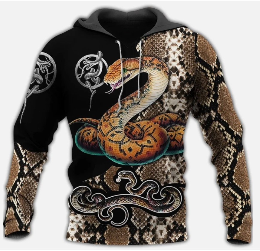 Unisex Love Snake Sweatshirt Hoodie, Snake Hoodie, Snake Sweatshirt