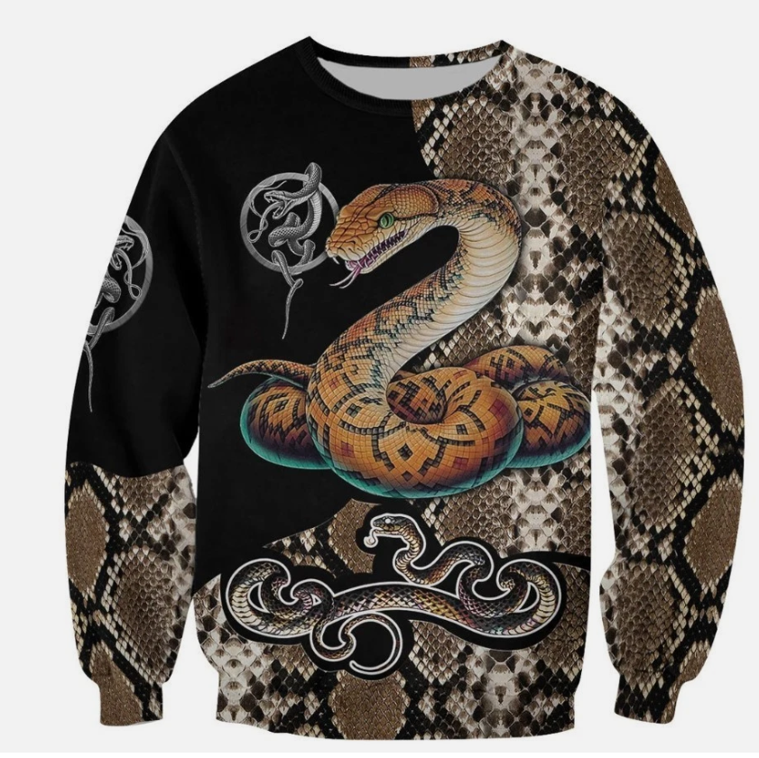 Unisex Love Snake Sweatshirt Hoodie, Snake Hoodie, Snake Sweatshirt