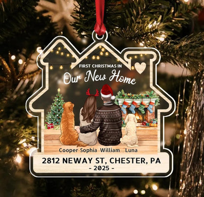 New Home Ornament, First Christmas In Our New Home Ornament, Housewarming Ornament, New Home Key Ornament, New Home with Pet