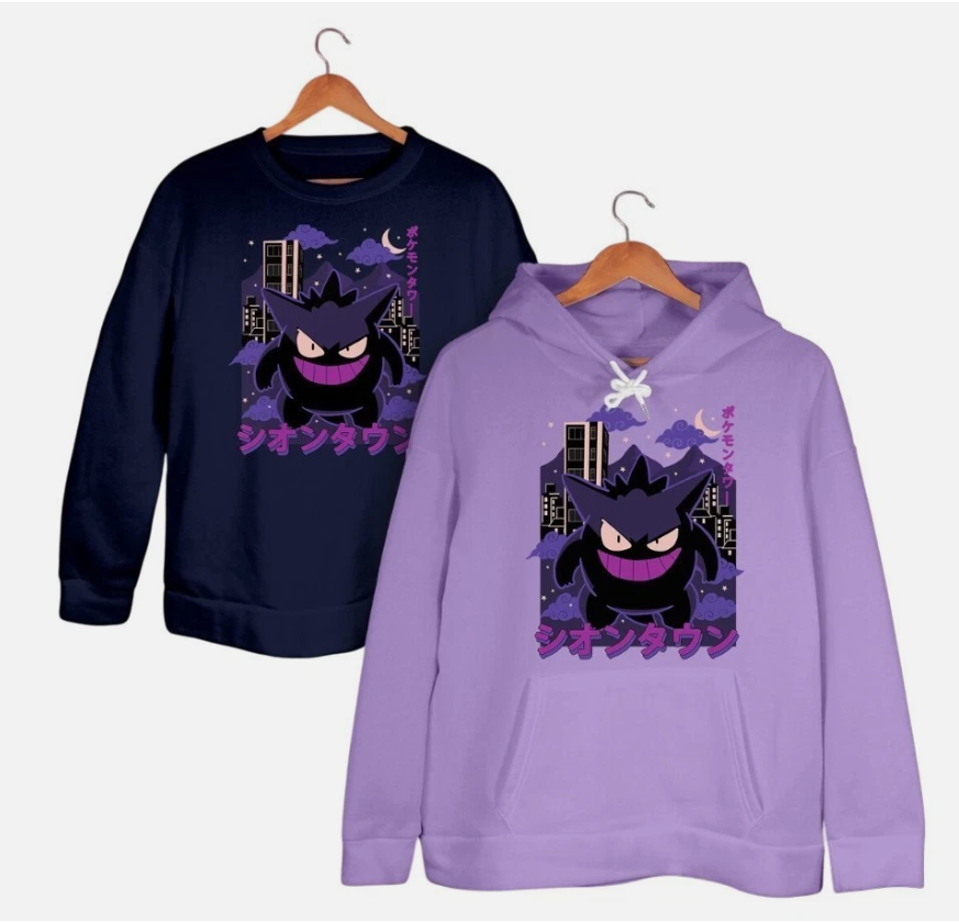 Gengy Hoodie Sweatshirt, Ghost Type Shirt, Funny Anime Gamer Hoodie Shir