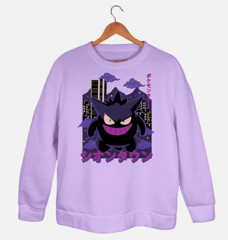 Gengy Hoodie Sweatshirt, Ghost Type Shirt, Funny Anime Gamer Hoodie Shir