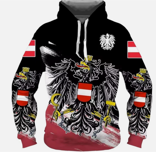 German Flag Eagle Hoodies 3D All Over Printed Hoodie Unisex Pullover