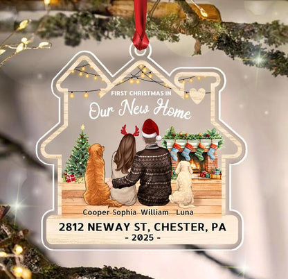 New Home Ornament, First Christmas In Our New Home Ornament, Housewarming Ornament, New Home Key Ornament, New Home with Pet