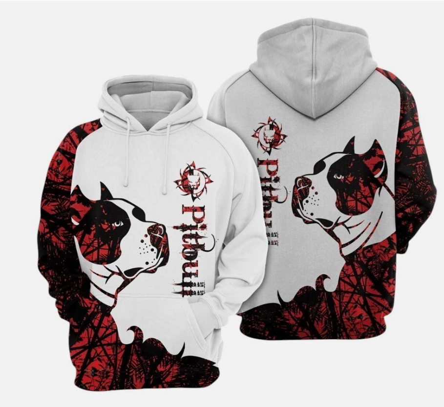 Unisex Love Pitbull Sweatshirt Hoodie, Pitbull Lover Hoodie, Pitbull Sweatshirt