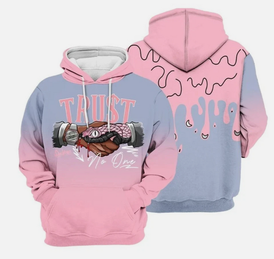 Hoodie To Match Retro - Snake Trust No One Drip All Over Print Hoodie