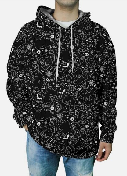 Gengar Hoodie Graphic Design Cute Gengar Art Funny Hoodie Unisex Trendy Hoodie