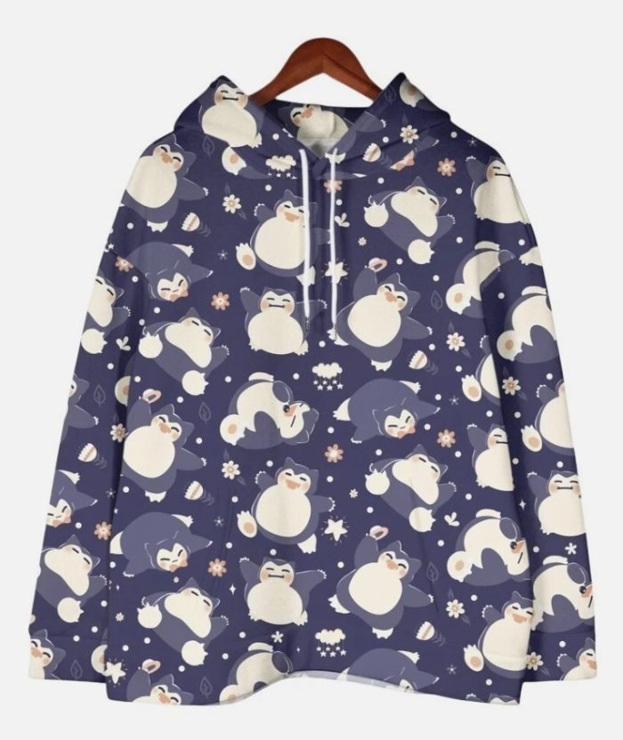 Snorlax Hoodie, Cute Kawaii Hoodie, Cozy Unisex Hoodie, Trendy Graphic Hoodie (Copy)
