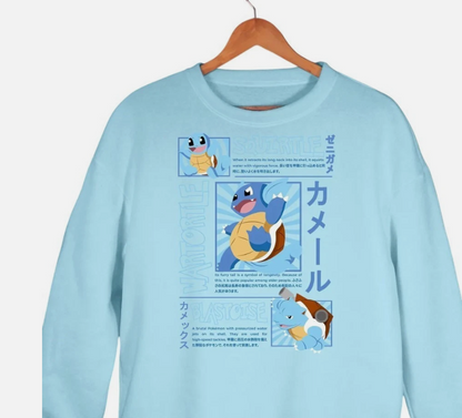 Wartortle Evolution Hoodie Sweatshirt - Water Type Sweatshirt