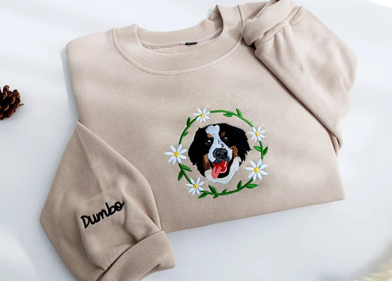 Embroidered Custom Cat and Dog Sweatshirt for Pets