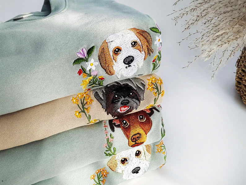 Embroidered Custom Cat and Dog Sweatshirt for Pets