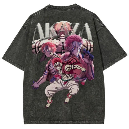 Vintage Wash Anime Shirt, Graphic Anime Tee, Anime Apparel, Anime Shirt, Otaku Anime Gift, Aesthetic Anime, Gift for Anime Fan, Washed T-Shirt