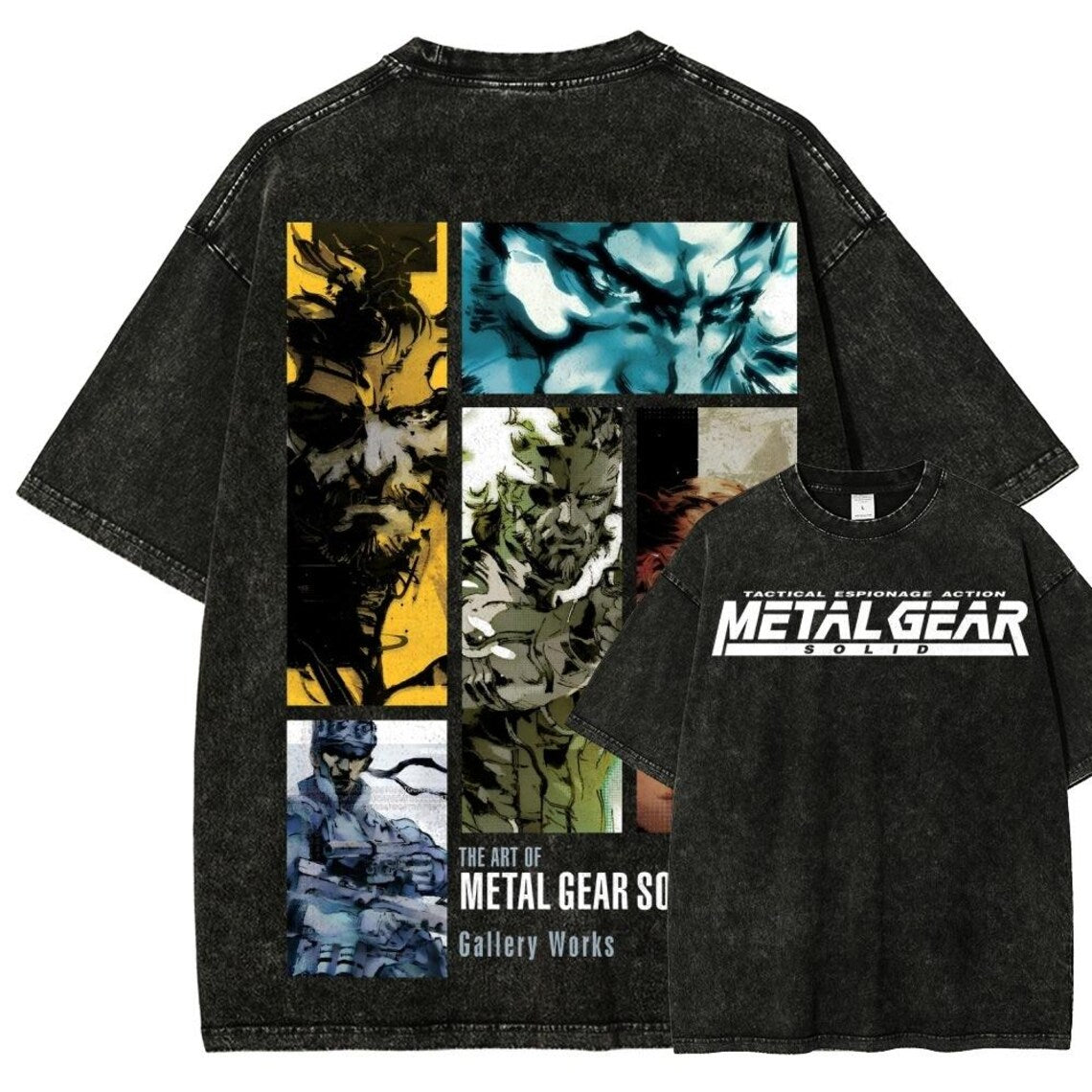 Vintage Acid Wash Gamer Shirts,Metal Gear, Gift For Him, Gift For Her, Unisex T-Shirt, Washed T-Shirt