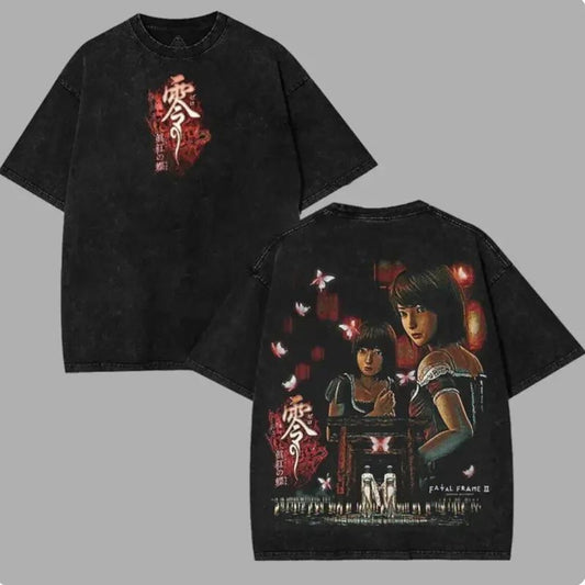 Silent Hill F Shirt , Horror Survival Game 2 Sided Shirt, Tsuneki Kotoyuki, Washed T-Shirt