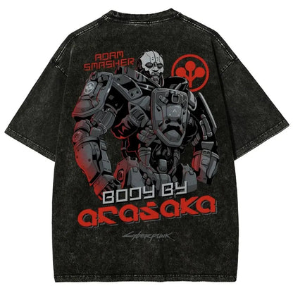 Vintage Wash Cyber Metal Phantom Liberty Video Game Merch Metalhead Fan Gift, Washed T-Shirt