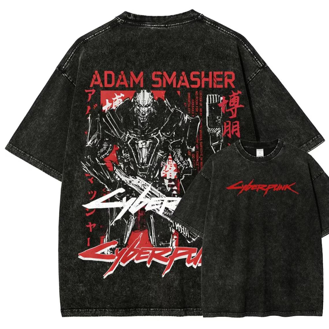 Vintage Wash Cyber Metal Phantom Liberty Video Game Merch Metalhead Fan Gift, Washed T-Shirt