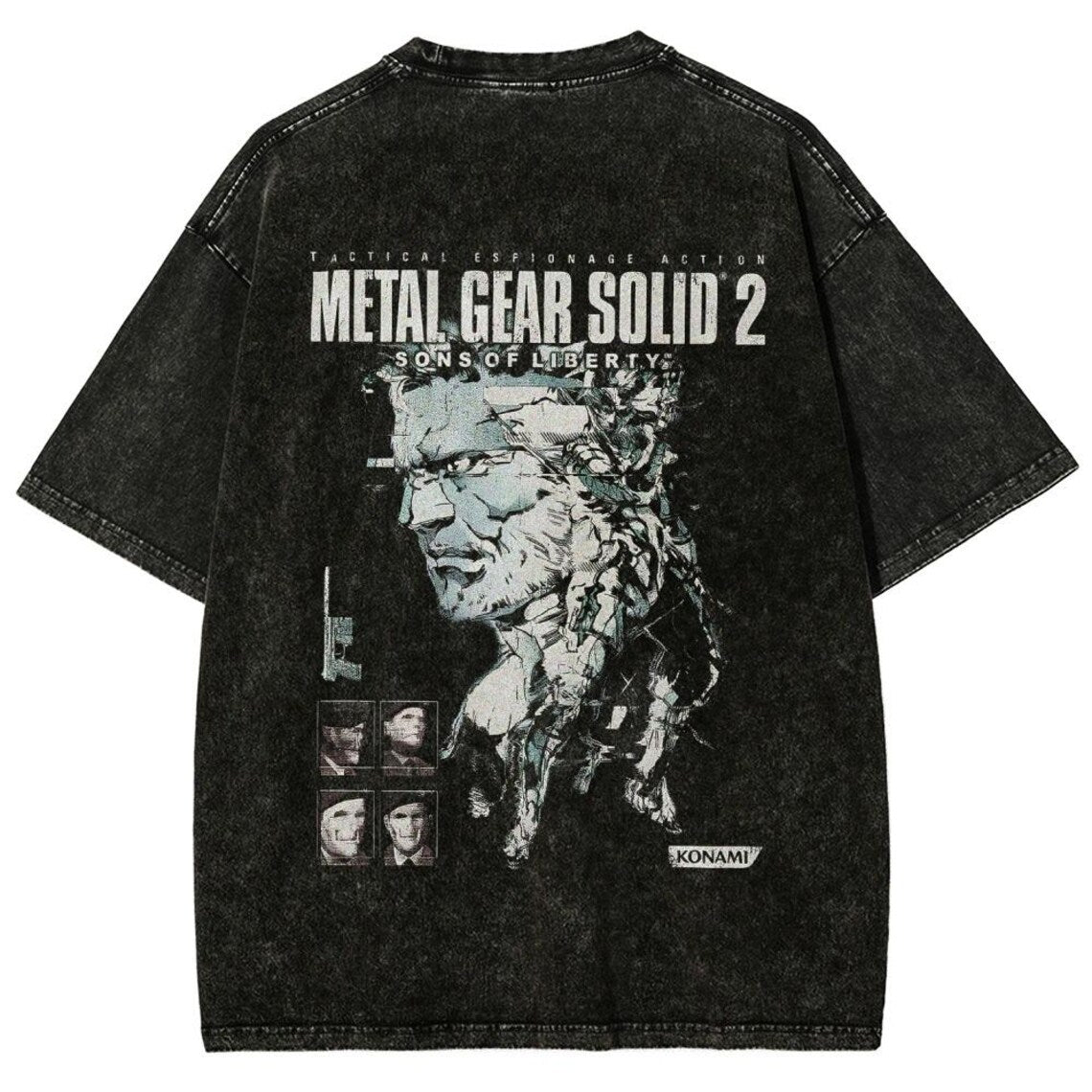 Vintage Acid Wash Gamer Shirts,Metal Gear, Gift For Him, Gift For Her, Unisex T-Shirt, Washed T-Shirt