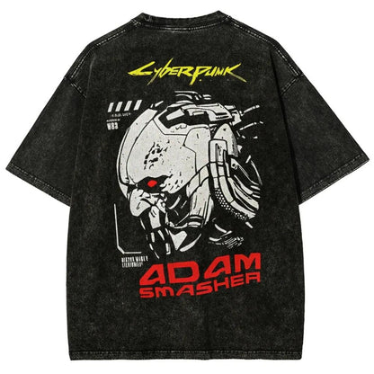 Vintage Wash Cyber Metal Phantom Liberty Video Game Merch Metalhead Fan Gift, Washed T-Shirt