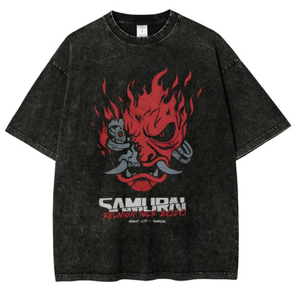 Vintage Wash Cyber Metal Phantom Liberty Video Game Merch Metalhead Fan Gift, Washed T-Shirt