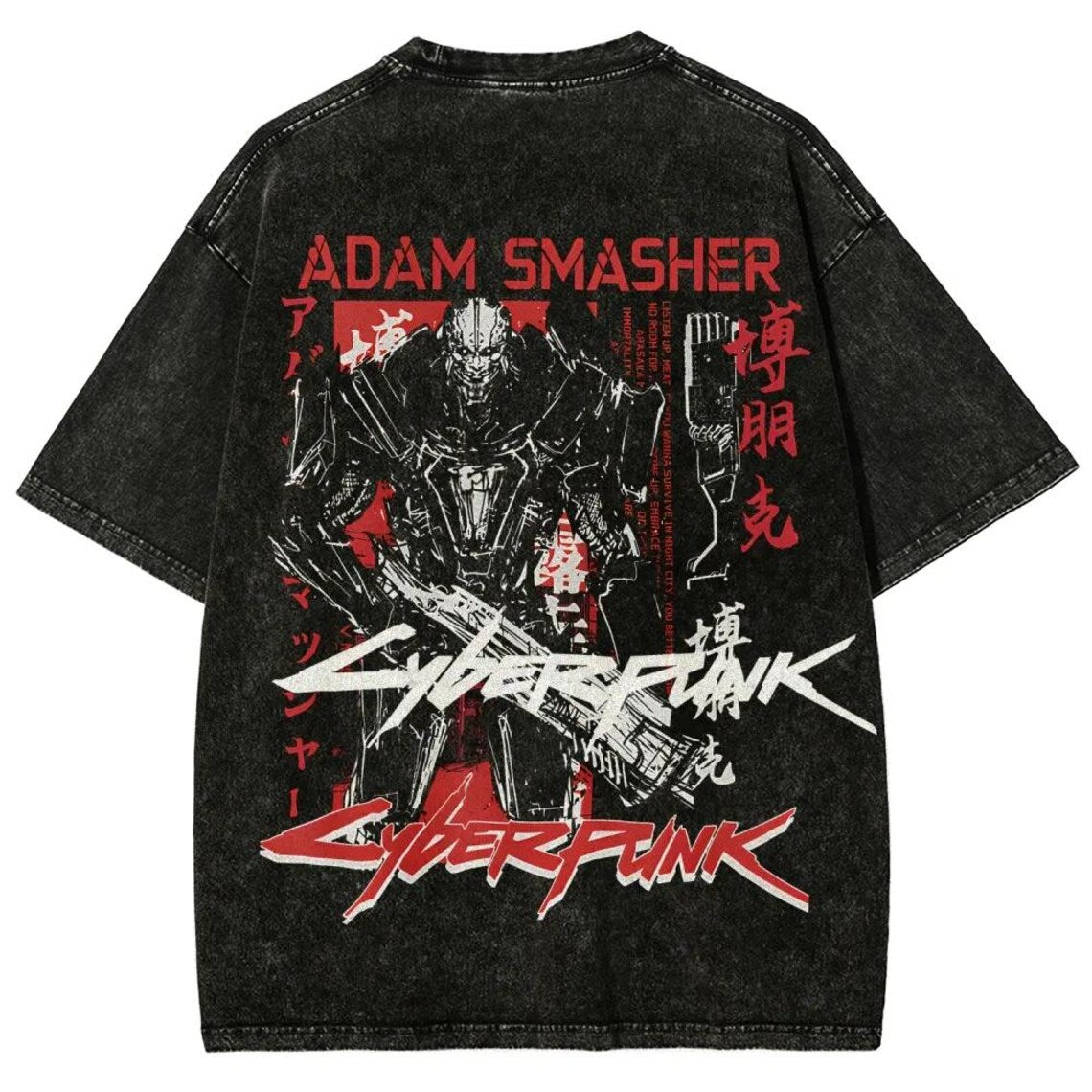 Vintage Wash Cyber Metal Phantom Liberty Video Game Merch Metalhead Fan Gift, Washed T-Shirt
