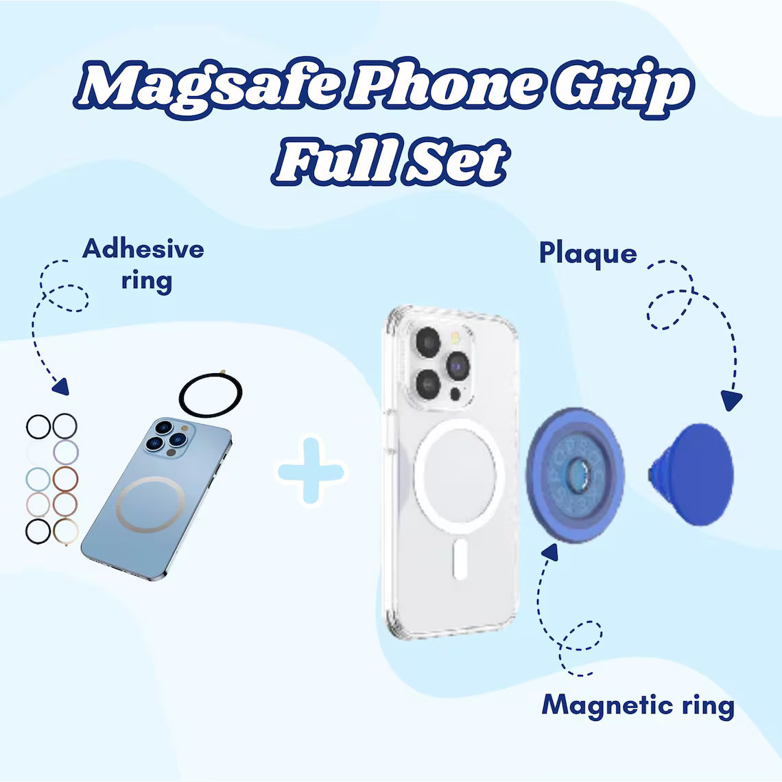 Christmas Tree Mug Magnetic Phone Grip: Festive Holiday Popgrip with Candy Cane & Ornaments, Pine Tree Phone Holder, Perfect Xmas Gift