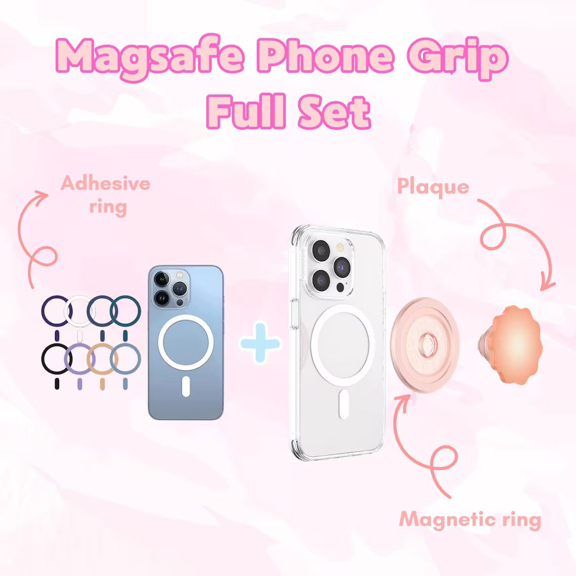 Book Dragon Magnetic Phone Holder : Cute Dragon on Stack of Books MagSafe Kindle Grip, Perfect Gift for Book Lovers, Phone grip