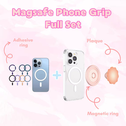 Book Dragon Magnetic Phone Holder : Cute Dragon on Stack of Books MagSafe Kindle Grip, Perfect Gift for Book Lovers, Phone grip