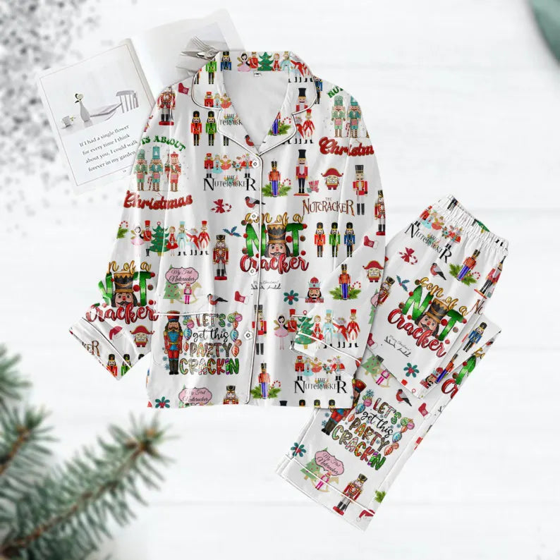 Nutcracker Christmas Pajamas, Nutcracker Ballet Women Pajamas, Winter Holiday Pajamas Set, Xmas Party Gift, Merry Christmas Shirt