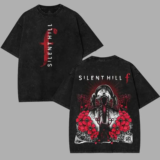 Silent Hill F Shirt, Horror Game Shirt, Friends Don't Last Forever, Washed T-Shirt