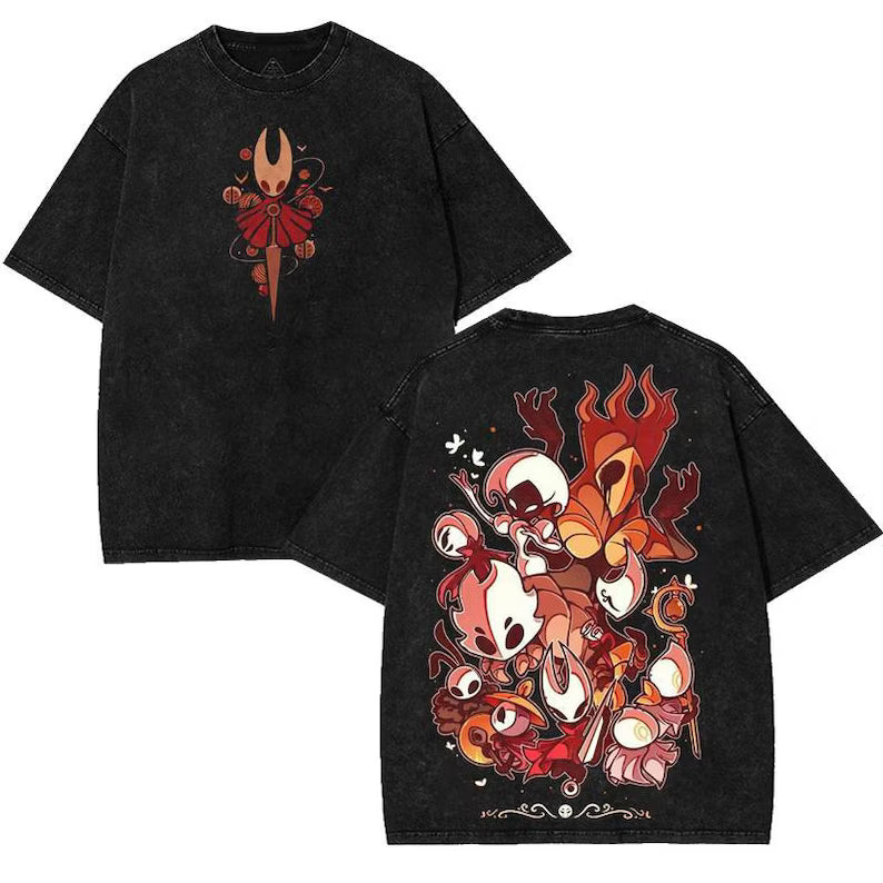 Hollow Shirt Knight Shirt, Gamer 2 Sides Shirt, Hornet Shirt Never lose Hope Shirt, Washed T-Shirt