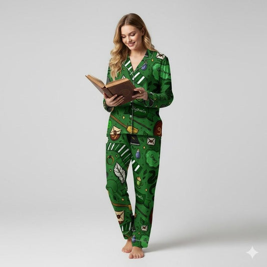 Michael Myers Comic Pajama Set, Halloween Horror Satin Sleepwear, Slasher Villain Long Sleeve PJs, Spooky Scary Movie Loungewear Gift PSJ704 (Copy)