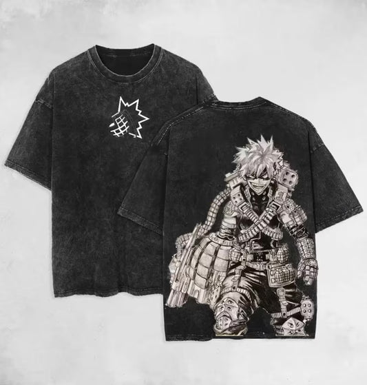 Anime Vintage Washed Shirt, Anime Manga Shirt, Anime Lovers Gift Washed T-shirt