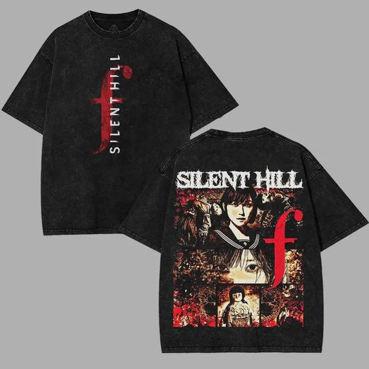 Silent Hill F Shirt, Horror Survival Game 2 Sided Shirt, Tsuneki Kotoyuki, Washed T-Shirt