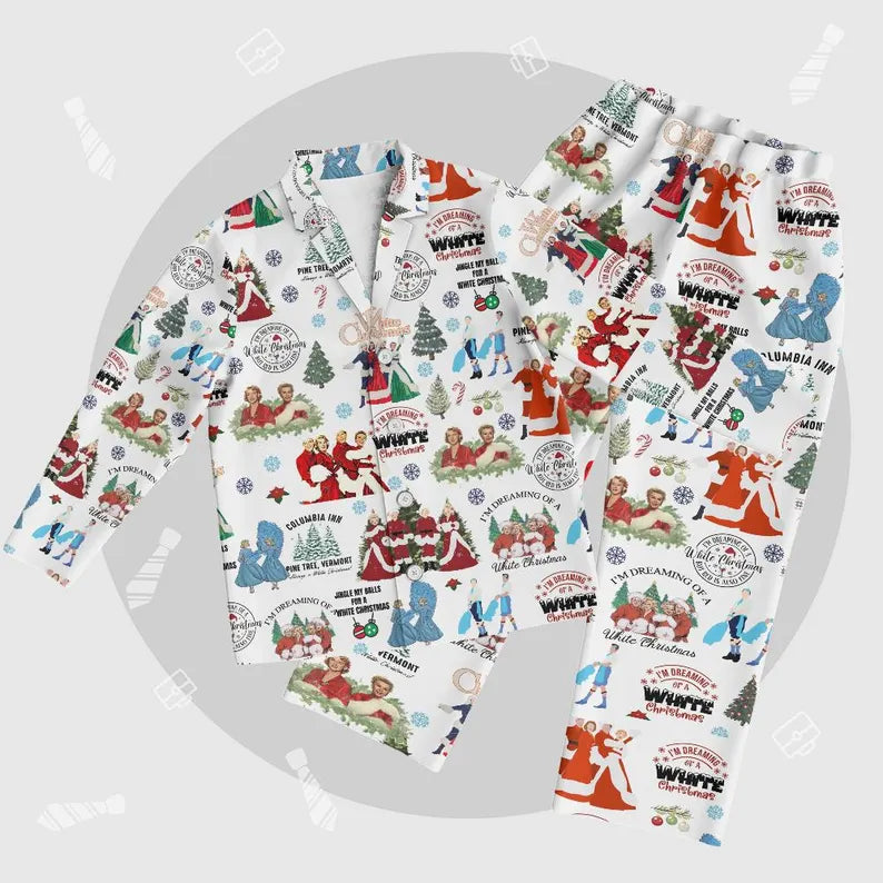 Teddy Bear Family Pajamas – Coquette Pink Christmas Tree Sleepwear, Cute Matching Holiday PJs for Women & KlDs (Copy)