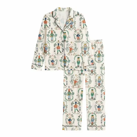 Nutcracker Christmas Pajama Set, Cartoon Loungewear, Mommy and Me Pjs, Matching PJs, Retro Mother Daughter Gift, Gift for Her PSJ784