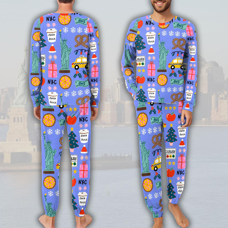 New York City Pajamas Set, New York Pajamas, New York Girls Trip Set, New York Gifts, NYC Theme Gifts, Matching Family Pyjama set