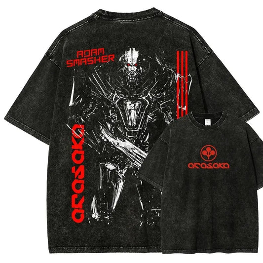 Vintage Wash Cyber Metal Phantom Liberty Video Game Merch Metalhead Fan Gift, Washed T-Shirt