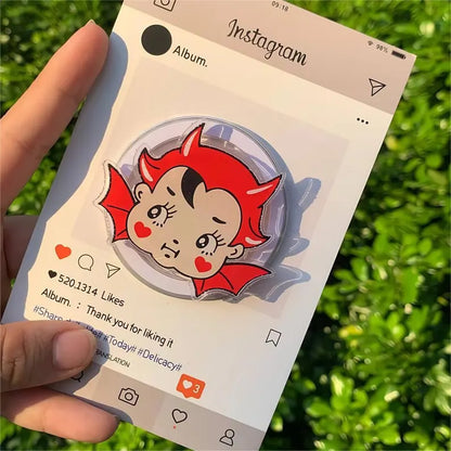 Devil Kewpie Baby MagSafe Phone Grip: Cute Halloween Spooky Phone Holder, Kawaii Style Grip, Gift for Phone or Kindle Lovers