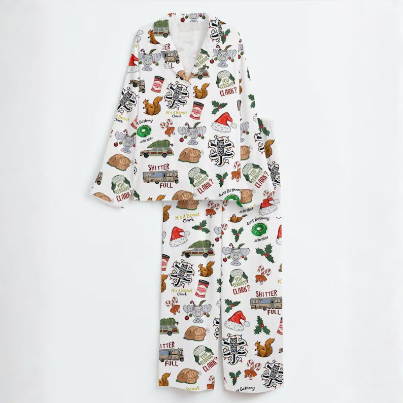 National Lampoon's Christmas Vacation Pajamas Set Women, Christmas Vacation Pajamas, Funny Holiday Movie Sleepwear, Xmas PJs Set