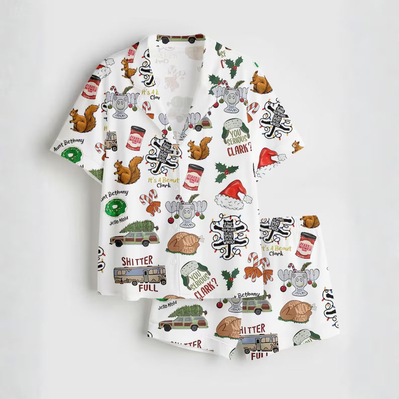 National Lampoon's Christmas Vacation Pajamas Set Women, Christmas Vacation Pajamas, Funny Holiday Movie Sleepwear, Xmas PJs Set