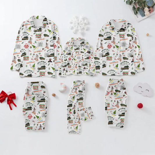 National Lampoon's Christmas Vacation Satin Pajamas Set Women, Christmas Vacation Silky Pajamas, National's Lampoon Pajamas, Xmas PJs Set