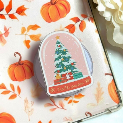 Christmas Tree Magnetic Phone Grip: Festive Kindle Stand with Holiday Design, Magsafe Phone Holder, Perfect Xmas Gift for Friends