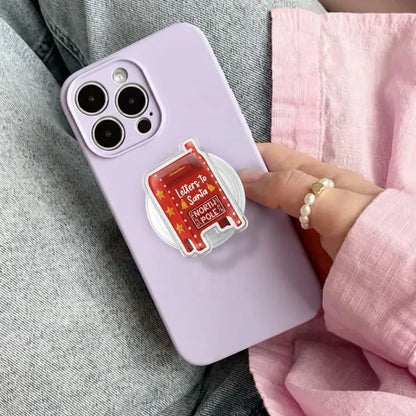 Letters to Santa Magnetic Phone Grip – Cute Christmas Mailbox GripTok, Holiday MagSafe Holder, Festive Phone Accessories, Gift for Friends