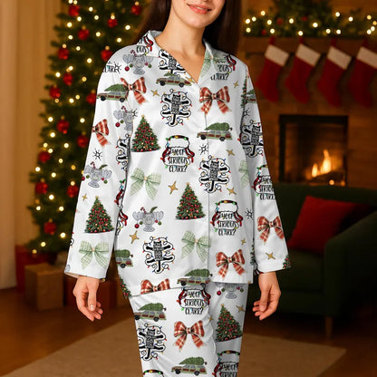 It's A Beaut Clark Christmas Vacation Allover Print Lounge Sleep Pajamas Set, Griswold Christmas Griswold Co Set, National's Lampoon Pajamas