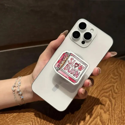 Slow Burn Magnetic Phone Grip – Magsafe Bookish Griptok, Heartwarming Book Lover Gift, Perfect Gift for Reading Lovers